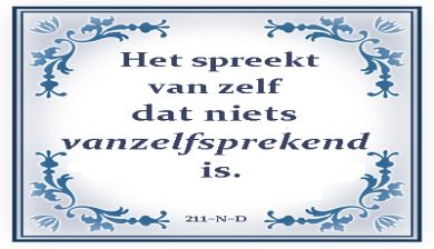 vanzelfsprekend artikel